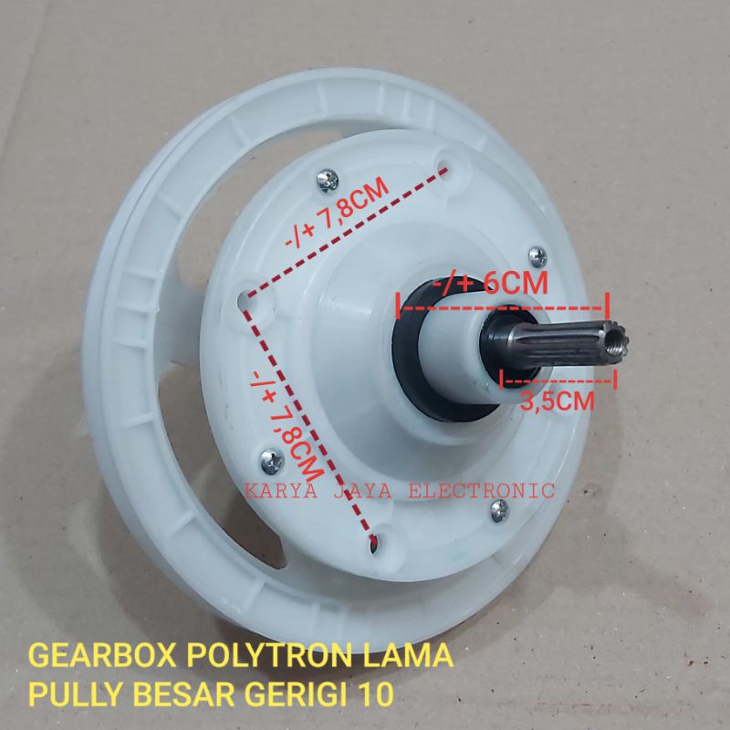 GEARBOX POLYTRON GERIGI 10 PULLY BESAR