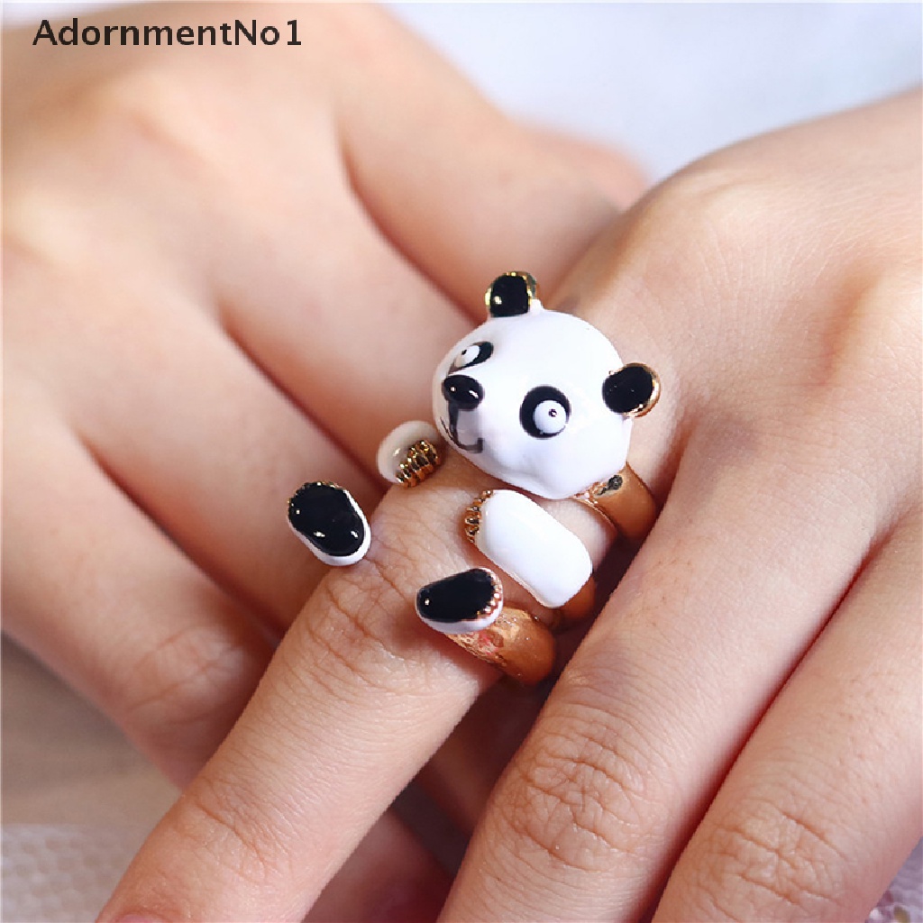 (AdornmentNo1) 3pcs / set Cincin Metal Kombinasi Desain Panda 2022 Beijing