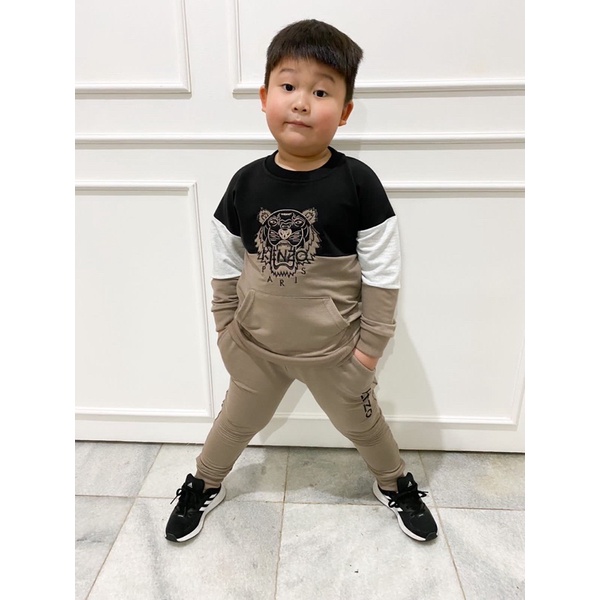 Baju Anak Cowok Model Macan Setelan Panjang Kenjo Motif keren