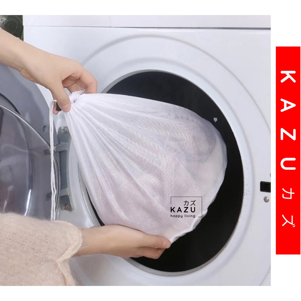 KAZU KHL209 Laundry Bag Serut Drawstring Washing Bag Tas Kantong Jaring Mesin Cuci Pakaian Kotor