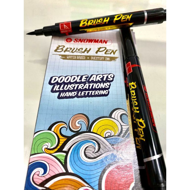 

SNOWMAN Brush Pen Black/Hitam