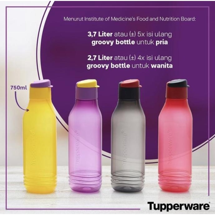 Botol minum Tupperware Groovy 750 ml