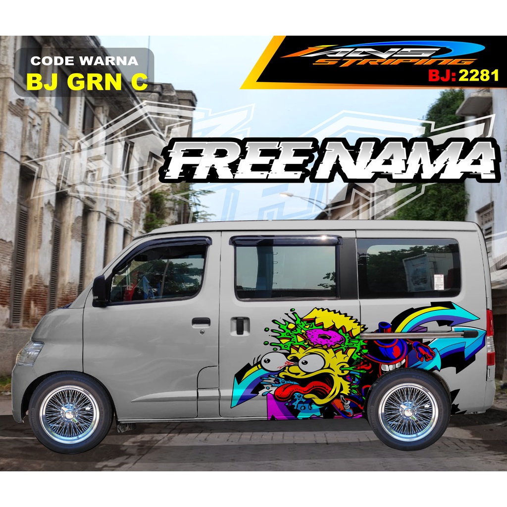 STICKER DECAL BODY SAMPING MOBIL GRANMAX / VARIASI STICKER BODY SAMPING MOBIL LUXIO / DECAL STIKER MOBIL AVANZA XENIA / STIKER MOBIL