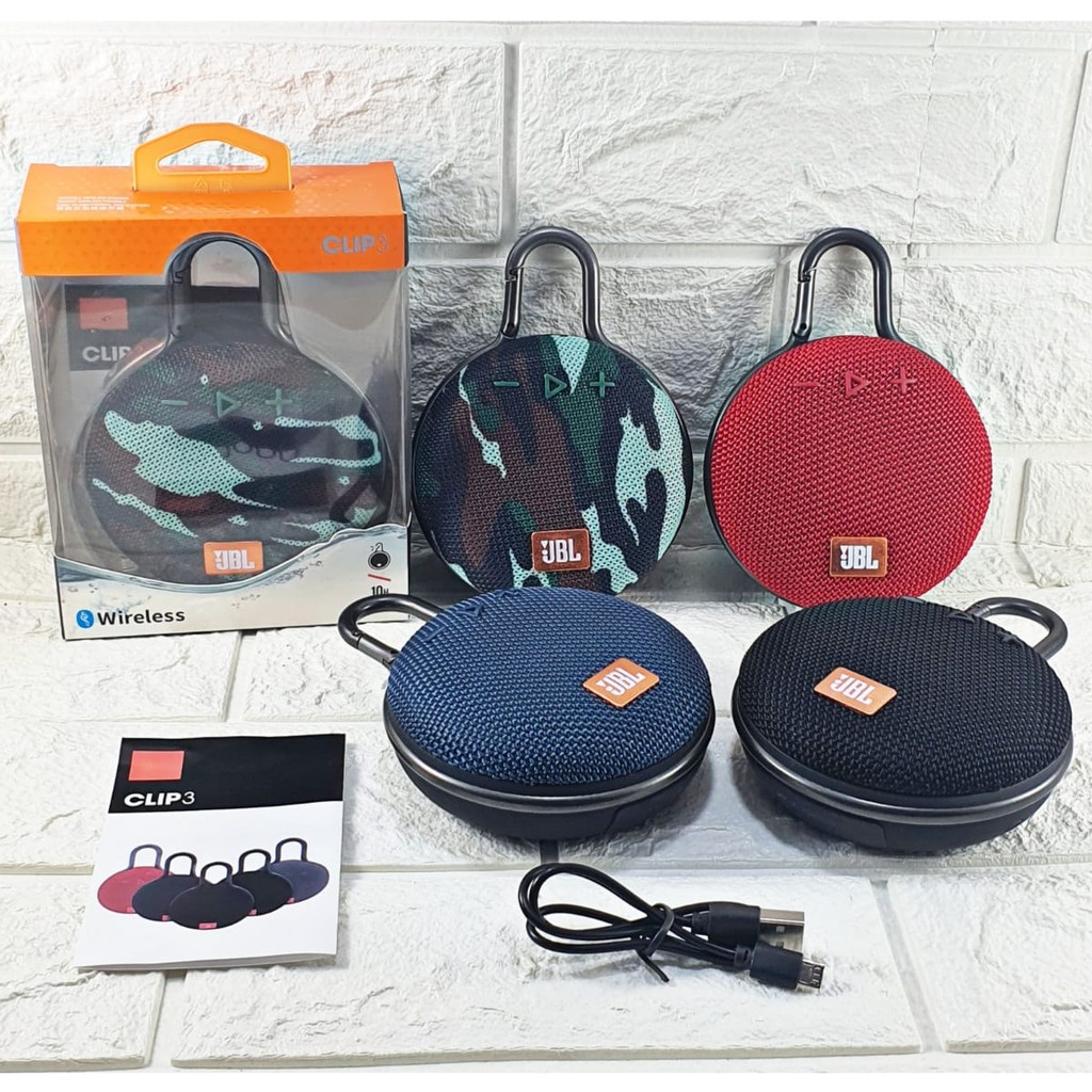 Speaker Bluetooth JBL CLIP 3 Ultra Wireless Portable JBL Clip3 IPX7-4