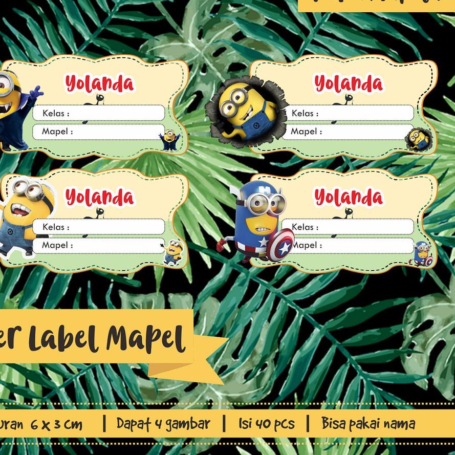 

Berkualitas! Stiker Mata Pelajaran / Stiker Buku / Stiker Mapel isi 40 pcs
