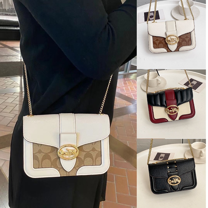 COACH 7287 fashion baru all-match tas wanita impor/tas bahu/tas selempang/tas rantai