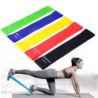 5 warna karet gelang ketahanan yoga peralatan fitness dalam dan luar ruangan Pilates latihan latihan