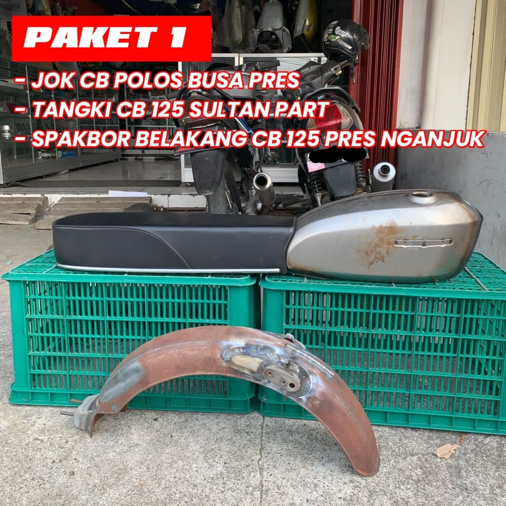 PAKET BODY SET CB 100 CB 125 SULTAN PAKET BAJU JOK TANGKI SLEBOR BELAKANG CB GELATIK