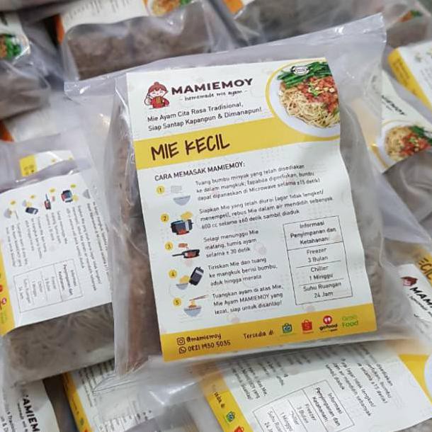 

{BISA COD} Mie Frozen MAMIEMOY (MIE KECIL) - Ayam Kecap HALAL (1 Pak = 3 Porsi Mie) OBRAL [Kode
