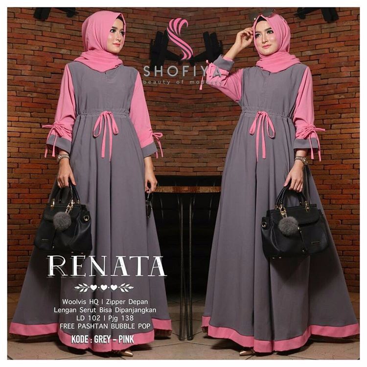 Dress Muslim Coupe Wanita - BHJ 0192 - Original Gareu Fashion