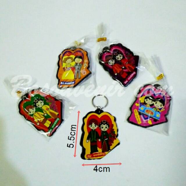 SOUVENIR Gantungan Kunci Gambar Pengantin