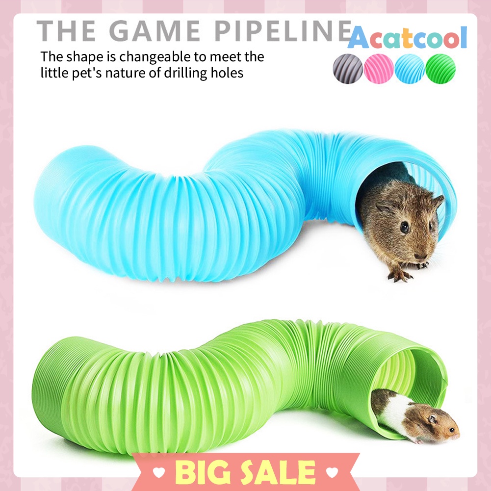 Small Animals Collapsible Play Tunnel Tube for Rabbit Ferret Guinea Pig Toy