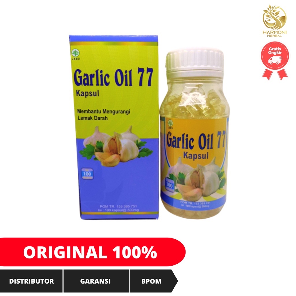 Kapsul Garlic Oil 77 Ekstrak Bawang Putih Isi 100