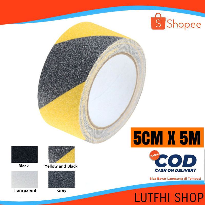 Lakban Stiker Lantai Anti Slip Isolasi Lantai Tape Safety Walk Strong Traction