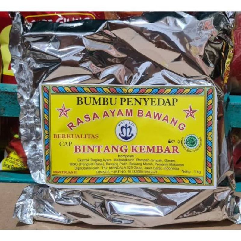 

Bumbu Ayam Bawang Cap Bintang Kembar / Bumbu Tabur Asin Gurih 1 kg