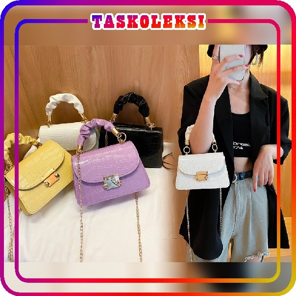 ☛TK☚ W137 TAS HANDBAG SELEMPANG MINI KULIT POLA BUAYA SLINGBAG SHOULDERBAG KULIT CEWEK IMPORT