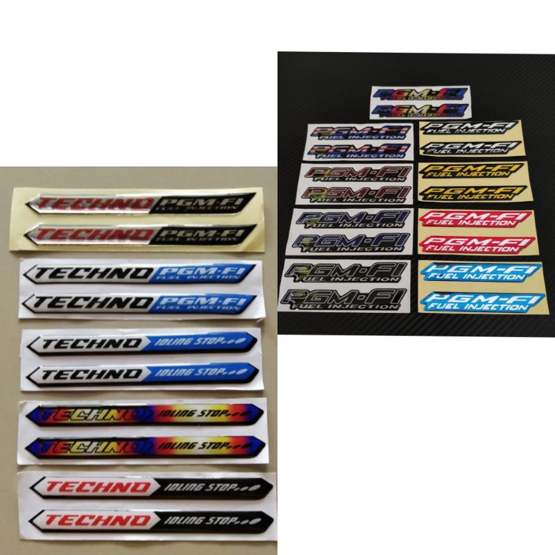 emblem logo honda techno idling stop pgm fi  termurah terbaik berkualitas