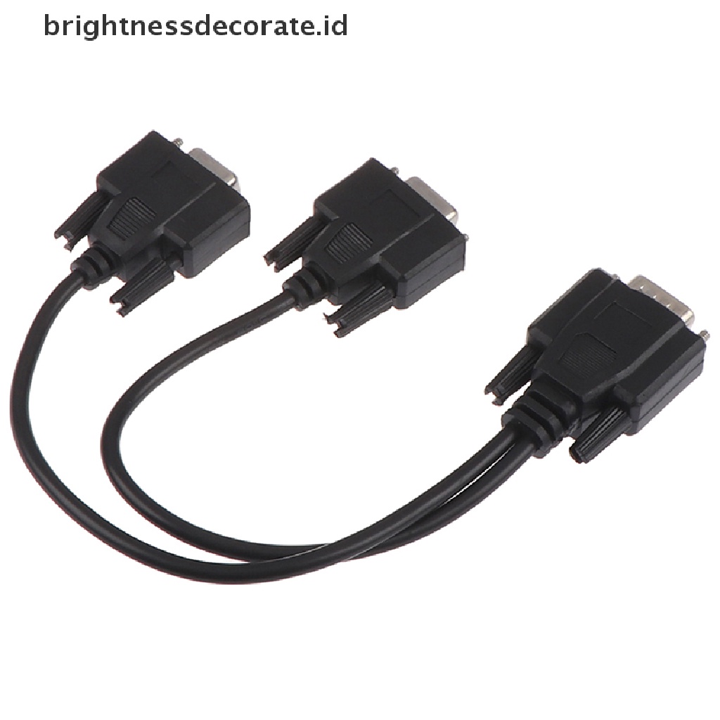 Kabel Adapter Splitter 15pin Vga Male Ke 2 Vga Svga Female Untuk Monitor