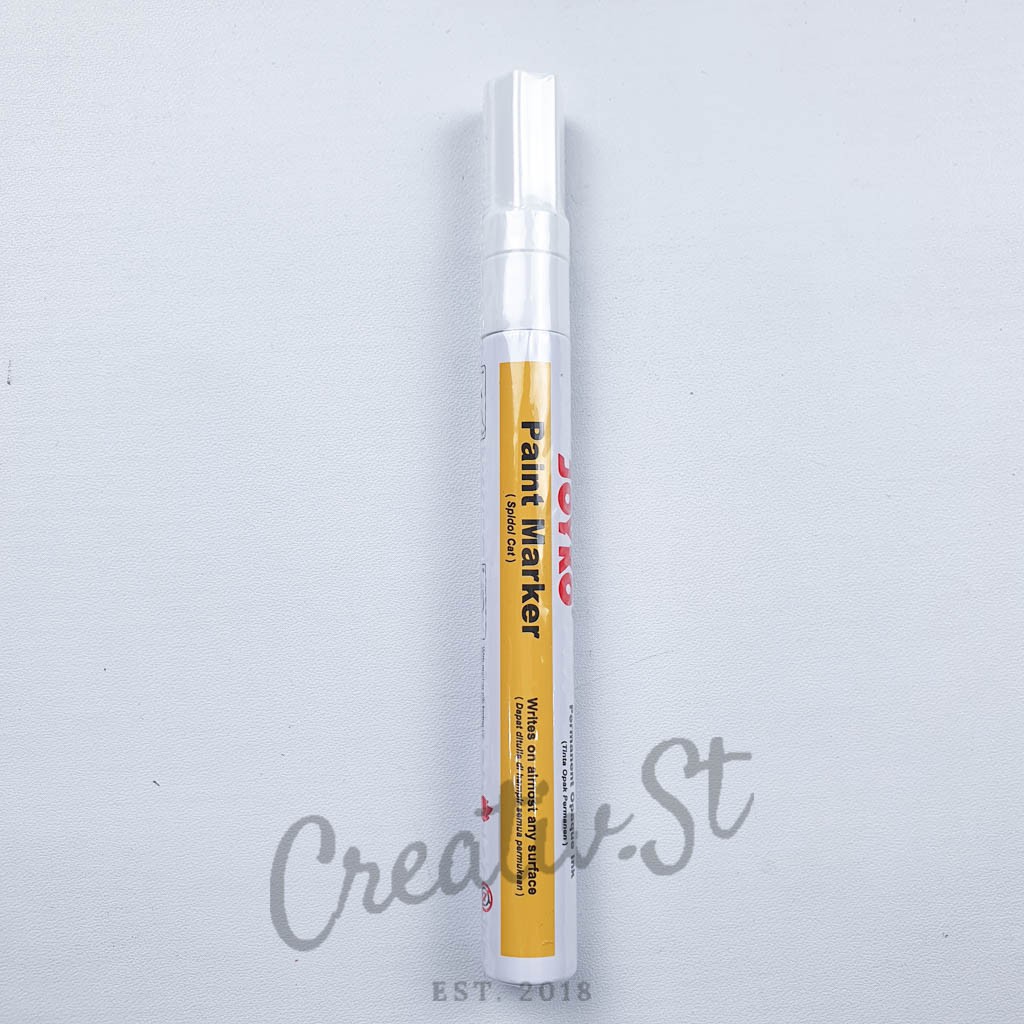 

JOYKO Spidol Putih Perak Emas Ptm-37 38 39 40 Paint Marker Cat Permanen White Round Tip Red Black