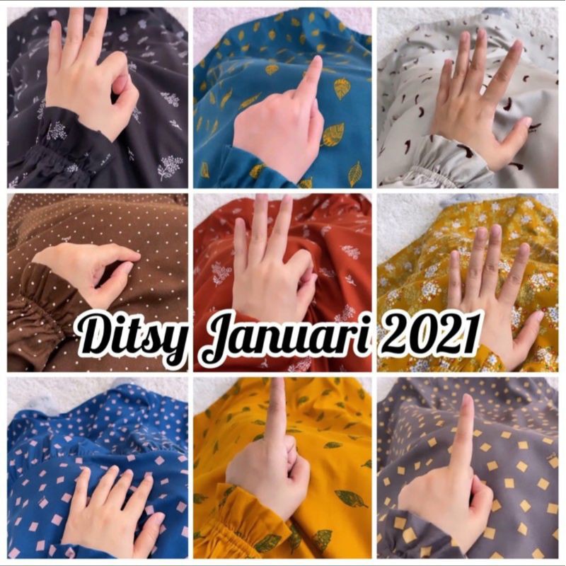Ditsy Januari 2021 Finnea, Leanne, Valleity, Ruellie, Vierkant
