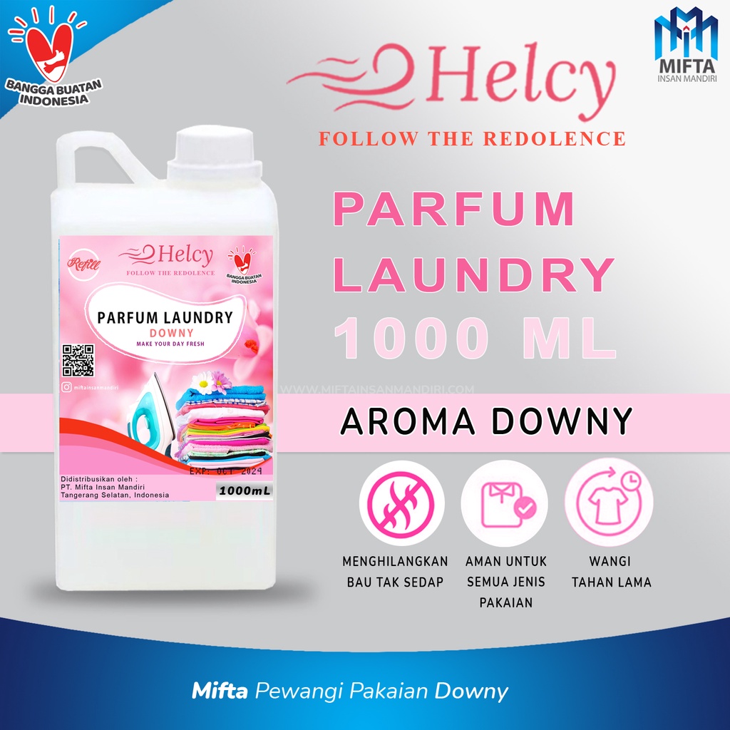 PARFUM LAUNDRY HELCY 1 LITER / PEWANGI PAKAIAN / PARFUM SETRIKA