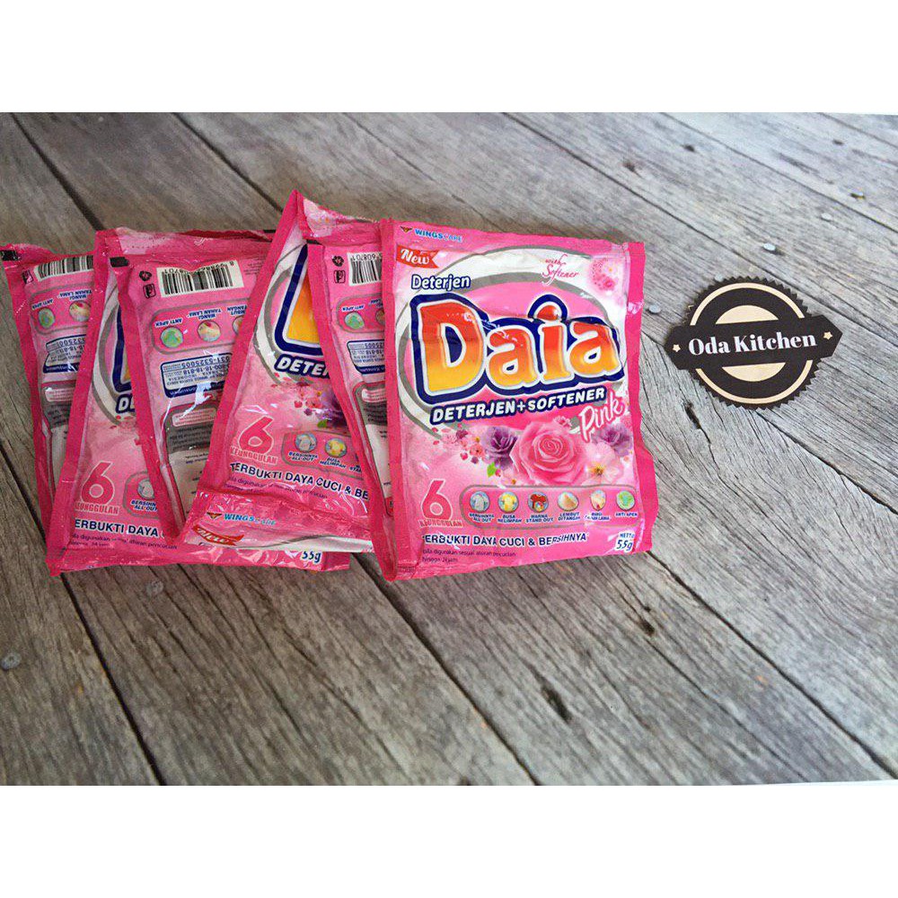 DETERJEN DAIA PINK AROMA BUNGA RENCENG 6 x52gr