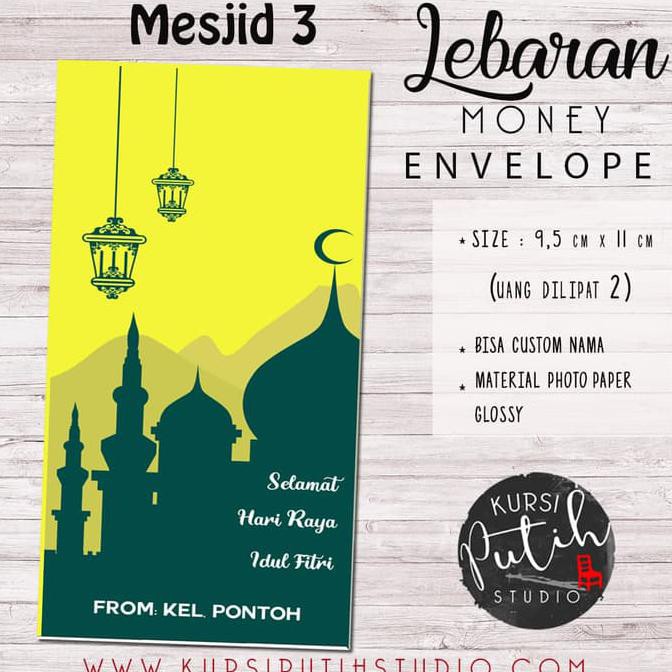 

Ready Stock Amplop Uang Untuk Lebaran / Angpao Bisa Custom Nama - Tema Mesjid 3