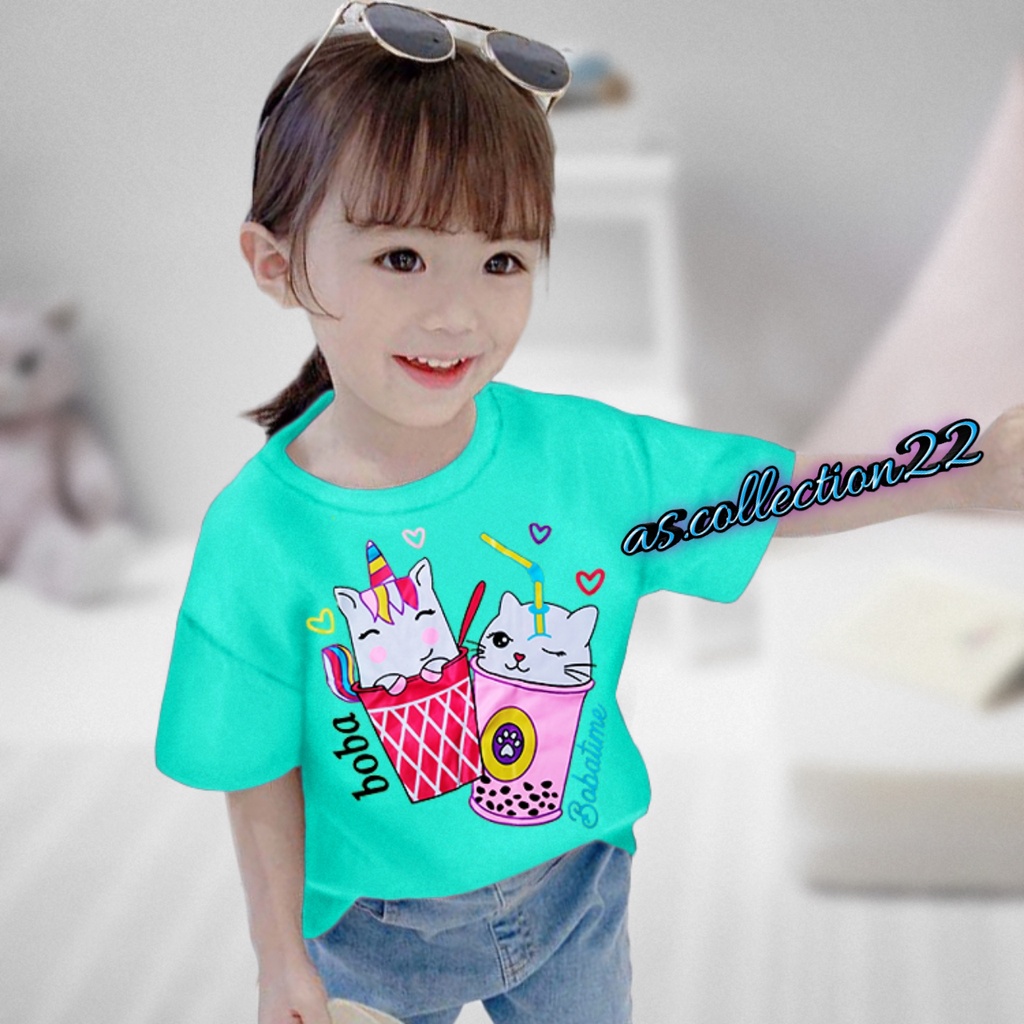 KAOS ANAK Perempuan Motif BOBA PONY 1-10 TAHUN