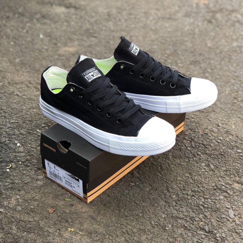 [BISA COD] CONVERSE CT2 BLACKWHITE LOW PREMIUM