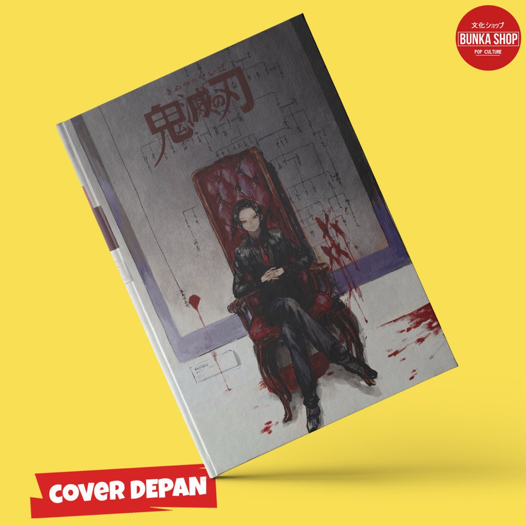 

Note Book Hardcover Film Anime Kimetsu no Yaiba Muzan Ukuran A5 Buku Tulis Catatan Murah Notebook Gift Couple