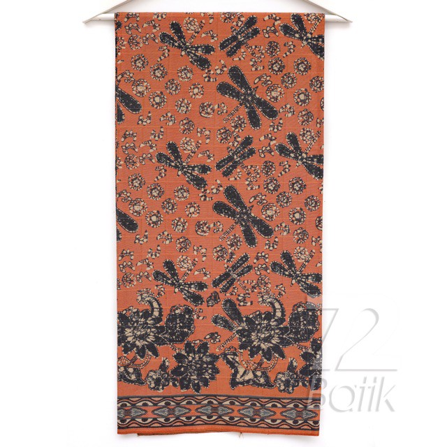 KEMEJA BATIK PRIA Lengan Panjang Premium Motif Capung Orange Oranye Oren 727158 Cap 72 - Baju Kemeja Atasan Pakaian Setelan Batik Pria Cowok Laki Laki Remaja Keluarga Kantor Lengan Panjang Modern Slimfit Slim Fit Premium Kekinian