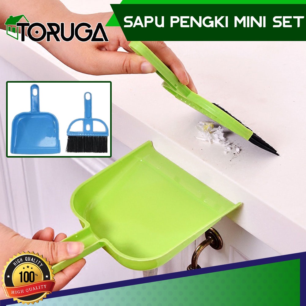 Sapu Serokan Mini Pengki Set Pembersih Debu Mobil Keyboard warna warni high quality