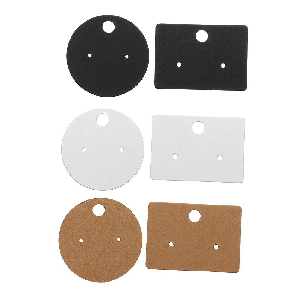 TOP 100pcs Kartu Display Anting Putih Kosong Display Anting Persegi Diameter 4.5cm