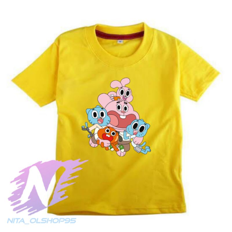 baju kaos anak the amazing world of gumball