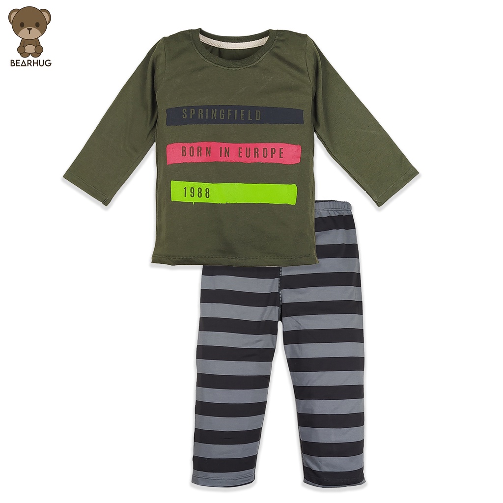 Bearhug Piyama 2-4 Tahun Anak Laki-Laki XPF1/XPG6 Celana Salur Mix Color 2-4T-3