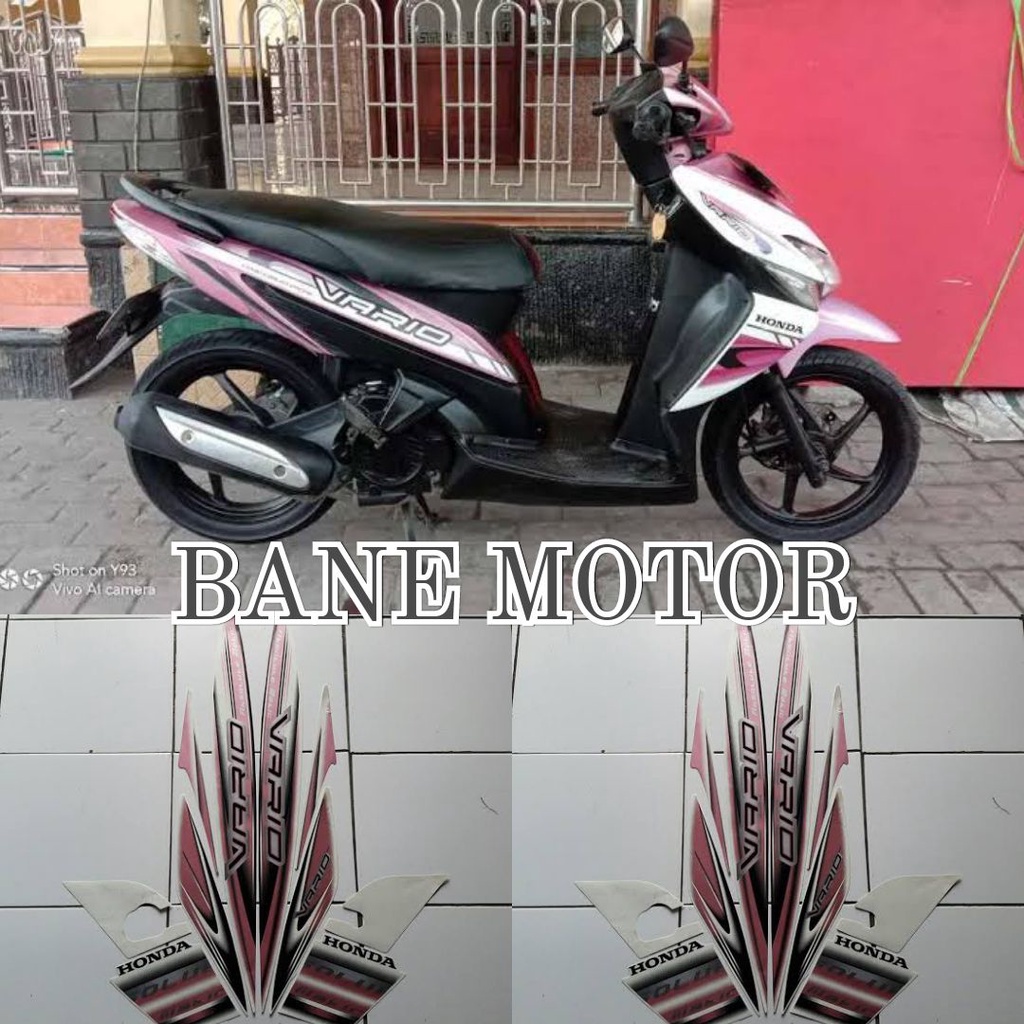 striping motor Vario 2008 putih Pink - stiker body Honda Vario 110 old