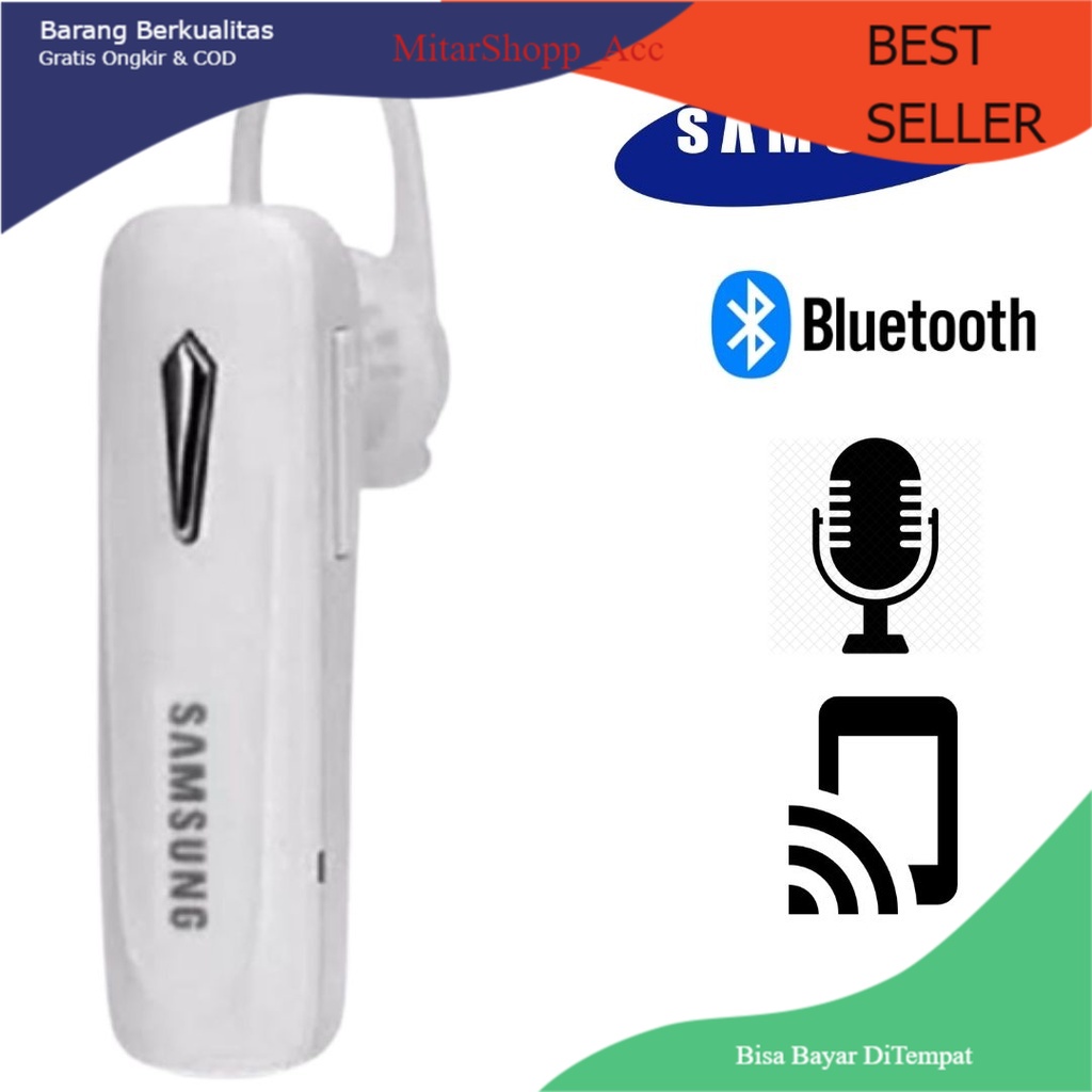 COD - PROMO Samsung Headset bluetooth Samsung M-77 AErphone Gratis Kabel Data Bluetooth Wireless Han