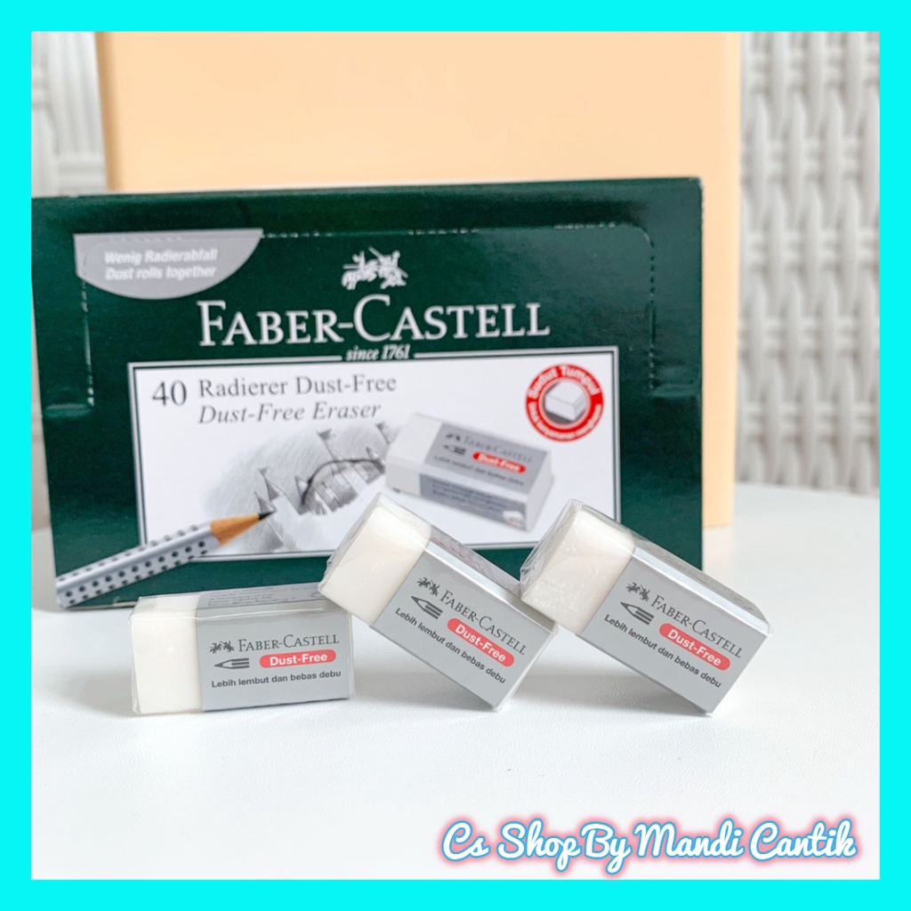 

Fabercastel penghapus kotak warna putih alat tulis ujian ready cod