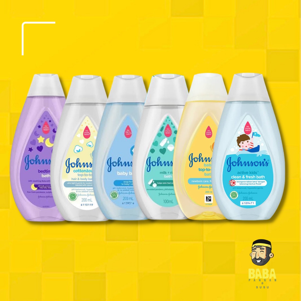 Johnsons Baby Lotion Bath Wash Sabun Shampoo Conditioner CottonTouch Milk Rice Regular Top to toe Active kids Soft&amp;Smooth Clean&amp;Fresh Shiny Drops