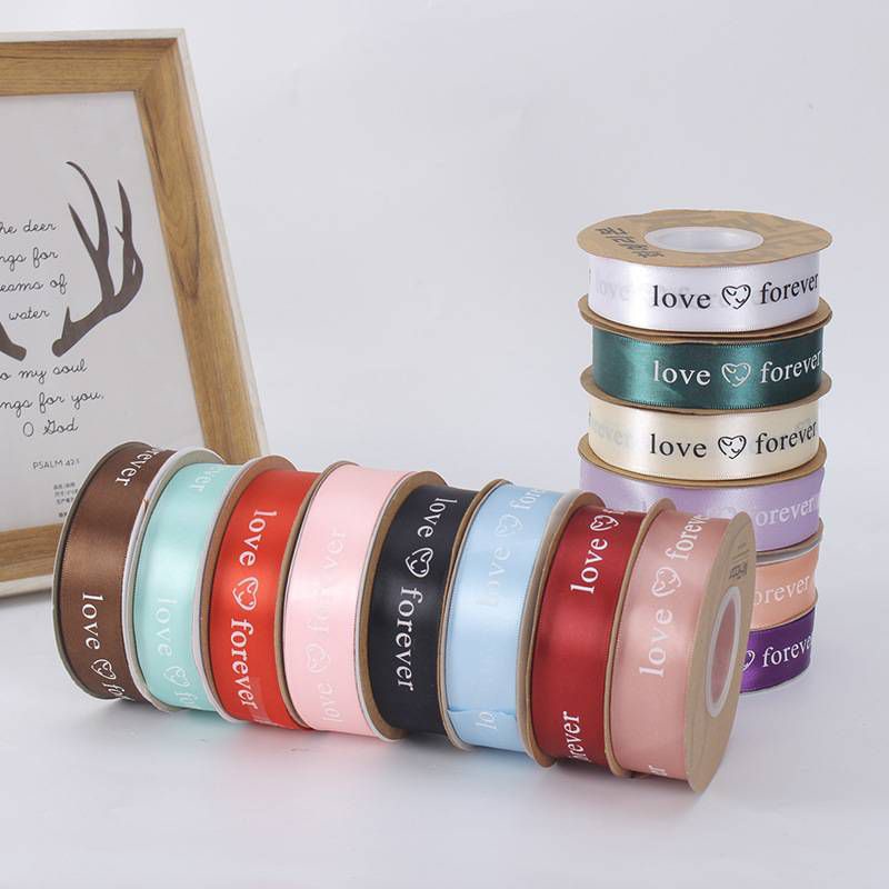 

Pita Love Forever Ribbon 25 mm Per Yard ( 90 cm) Pita Parcel Gift Hampers Pita Ribbon 2,5 cm DIY Crafts Satin Grossgrain