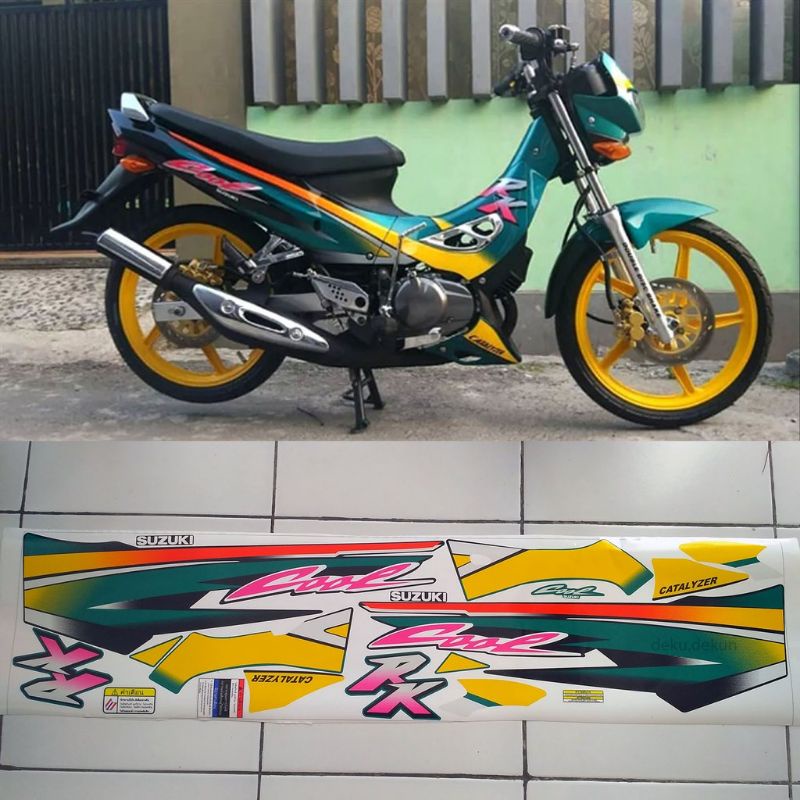 striping rk cool / striping rk cool hijau hitam / striping suzuki rk cool hijau hitam / sticker rk c