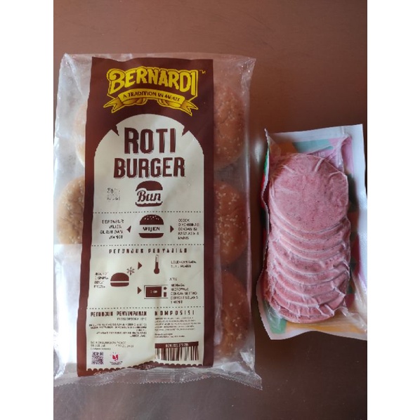 

PAKET BURGER MURAH (Roti Burger Wijen Bernardi isi 6 & Burger Daging Sapi Vitalia isi 10)