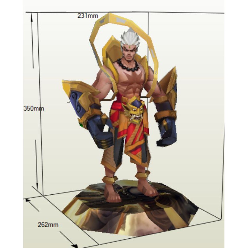 Mobile Legends Papercraft Gatotkaca Arhat King Papercraft