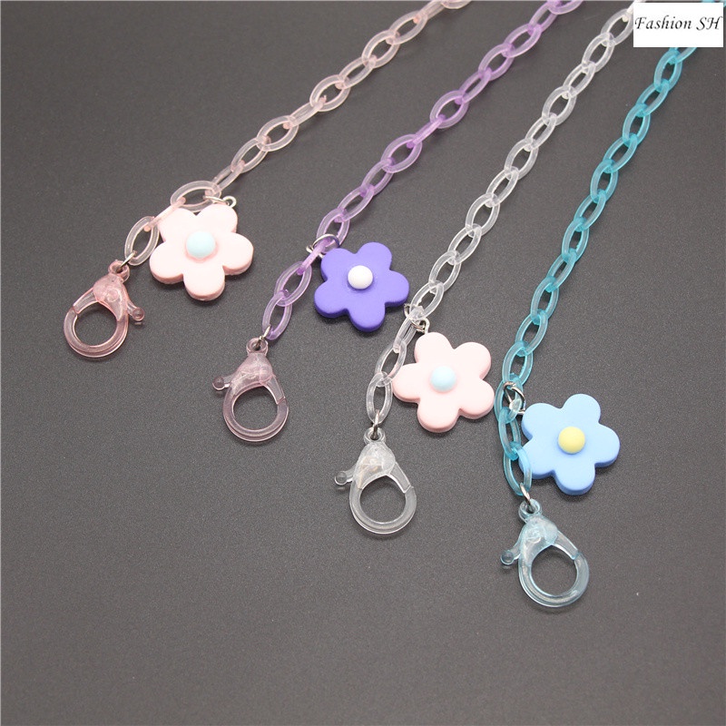 [New Product] Acrylic Transparent Mask Chain Flower Pendant Mask Anti-lost Lanyard M60067