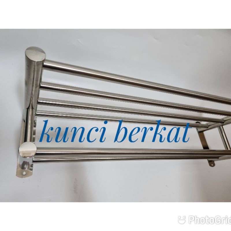 Gantungan Handuk 5 baris pipa bulat/Gantungan Baju/Hanger