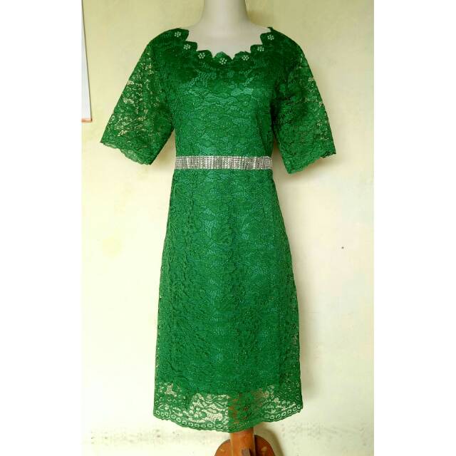 Dress fulk Brukat ELghana mix mote-mote