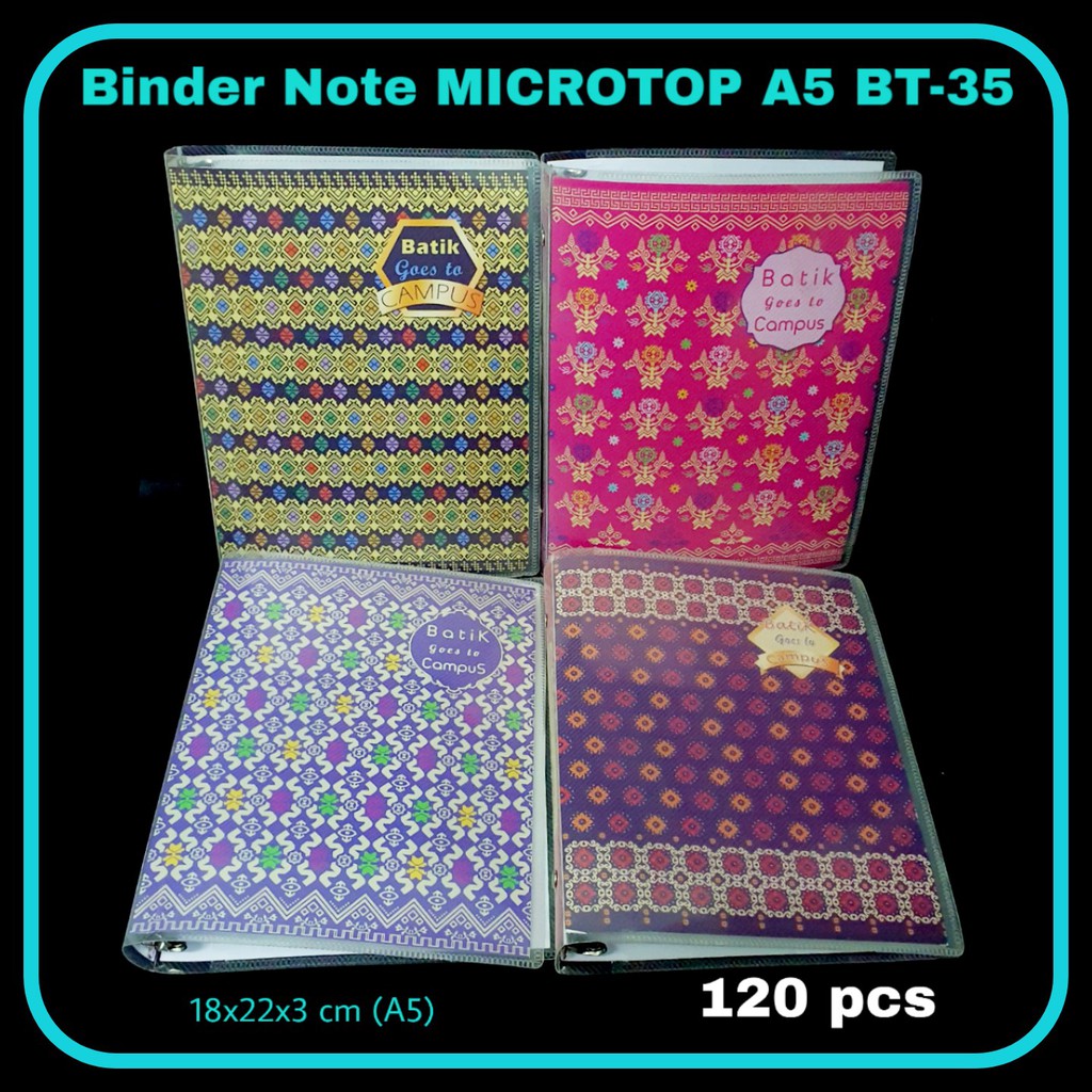 

ILP Binder Note MICROTOP Slip A5 Batik / Buku Ring / Bindernote / Buku Note