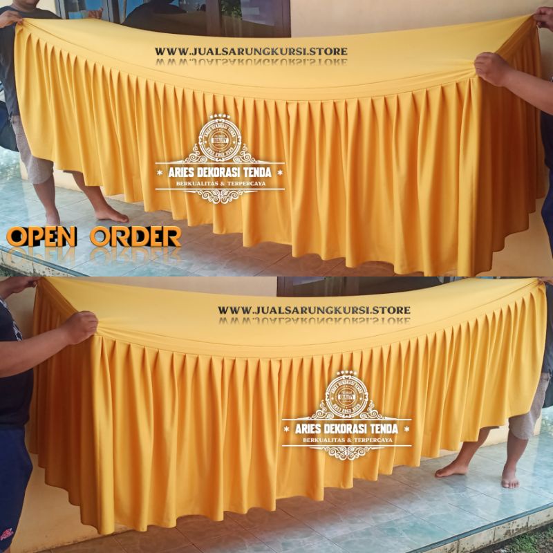 taplak meja kain tebal / cover meja prasmanan kain lotto