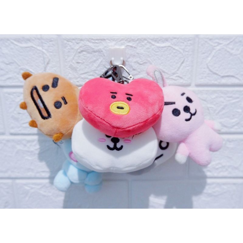 ganci gantungan kunci bt21 bts tata koya RJ chimmy shooky cooky mang van keychain