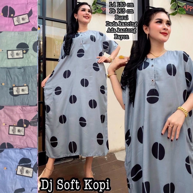 DASTER JUMBOO SOFTY KEKINIAN RAYON LD 120 LENGAN PENDEK BAHAN ADEM BUSUI BUMIL BEST SELLERo-DJ SOFT KOPI
